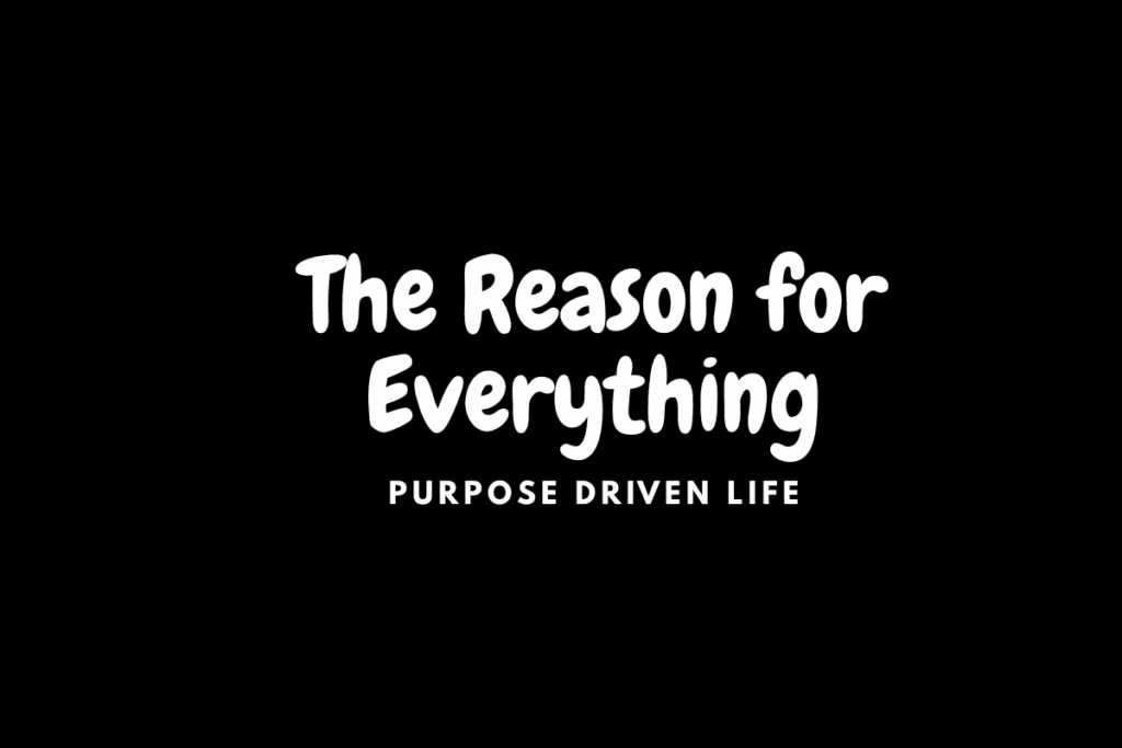 Day 7: The Reason for Everything - Living for God's Glory The reason for everything