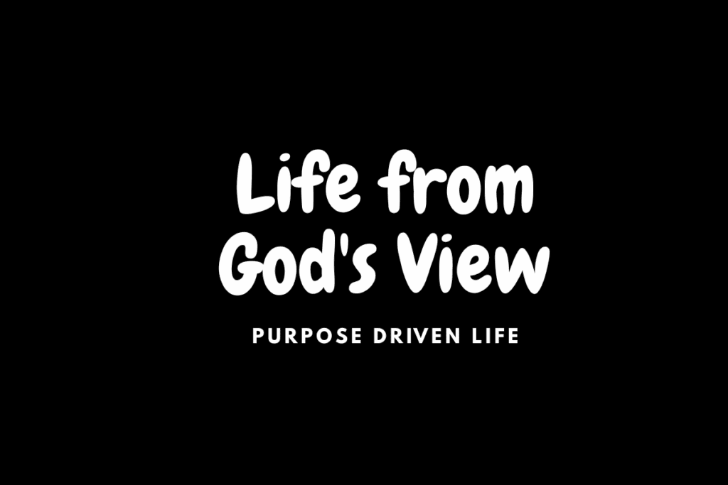 Day 5: Seeing Life from God's View - A Divine Perspective life from Gods view